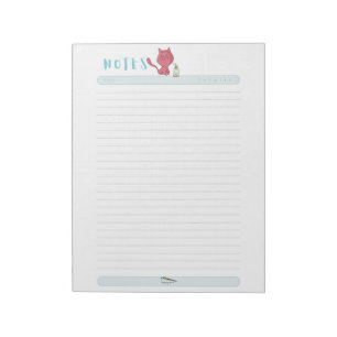 Daily Kawaii Pink Cat Notes Notepad