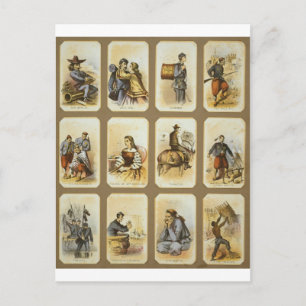 Daily Life in Union Military Camp the Civil War 2 Postcard