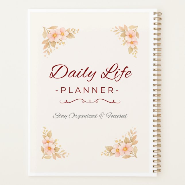 Daily Life Planner – Stay Organized & Focused (Back)