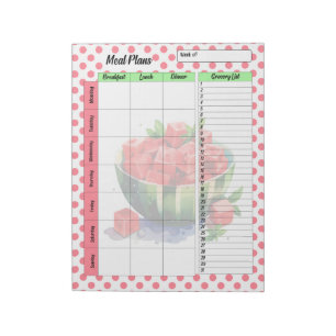 Daily Mouth Watering Watermelon Meal Planner Notepad