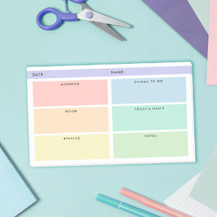 Daily Organiser - Rainbow Pastels Post-it Notes