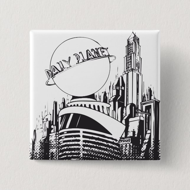 Daily Planet 15 Cm Square Badge (Front)