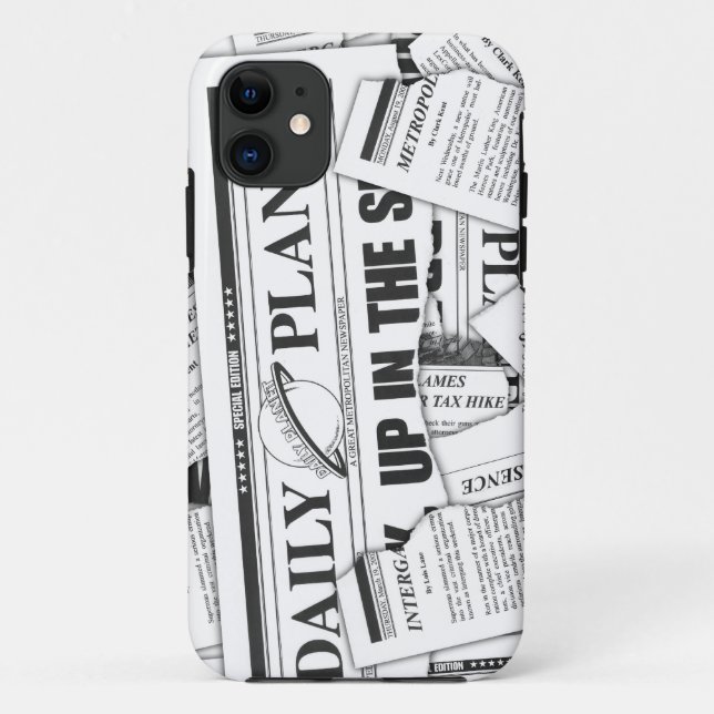 Daily Planet Pattern - White Case-Mate iPhone Case (Back)