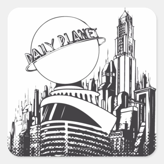 Daily Planet Square Sticker (Front)
