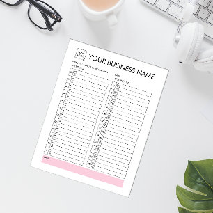 DAILY PLANNER 30 MINUTES INTERVAL ADD YOUR LOGO NOTEPAD