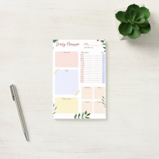 Daily planner and organiser  post-it notes
