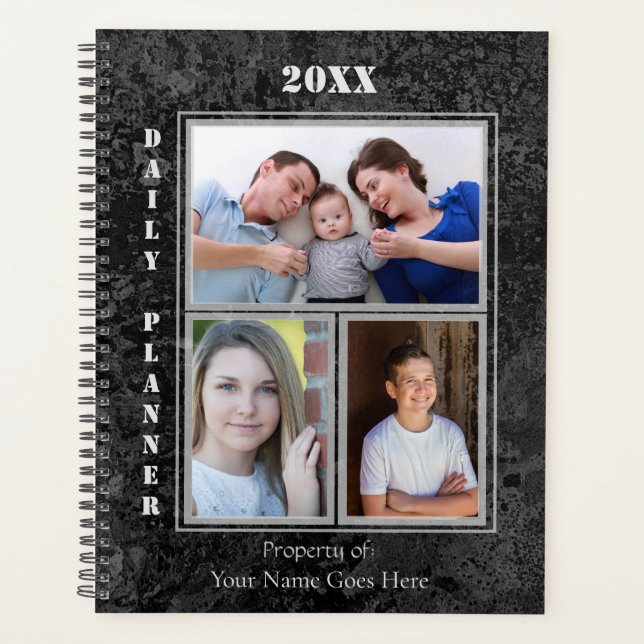 Daily Planner - Charcoal Black Pain - HAMbWG (Front)