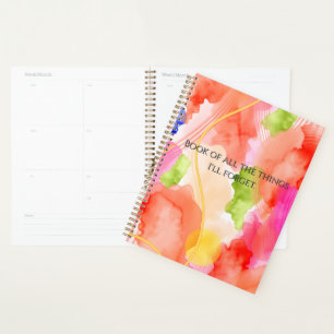 Daily Planner- Colorful Abstract Cover Planner