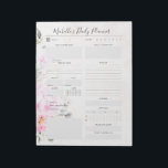 Daily Planner Floral Notepad<br><div class="desc">Easily personalise this beautiful floral daily planner notepad with your custom name and titles. It's the perfect tool to stay organised for any home office, mum or even a bride. Keep track of tasks, future events, daily goals, meals, water intake, etc. This planner covers all the basics to focus on...</div>