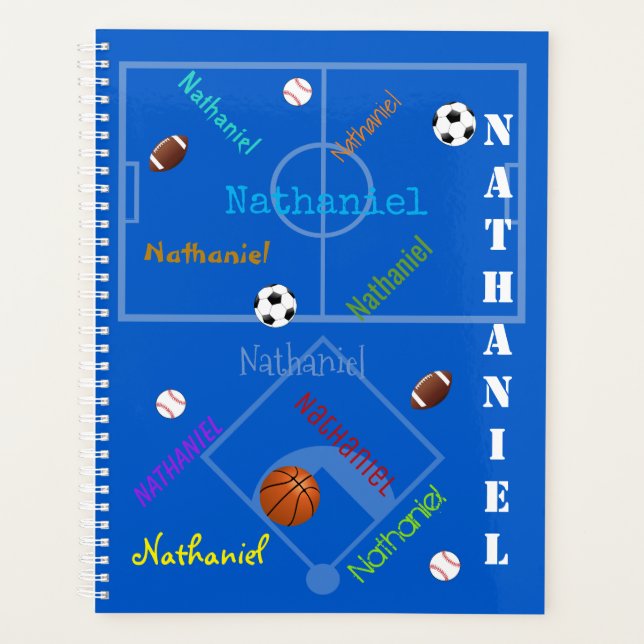 Daily Planner for Kids - Sports Theme - HAMbWG (Front)
