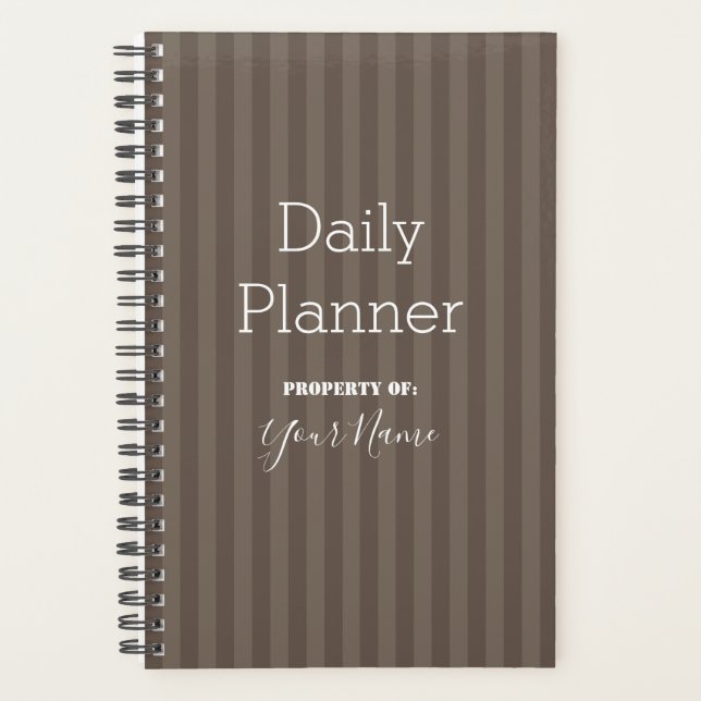 Daily Planner in Any Colour Stripe - HAMbWG (Front)