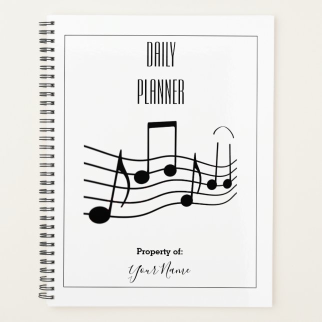 Daily Planner - Musical Notes - HAMbWG (Front)