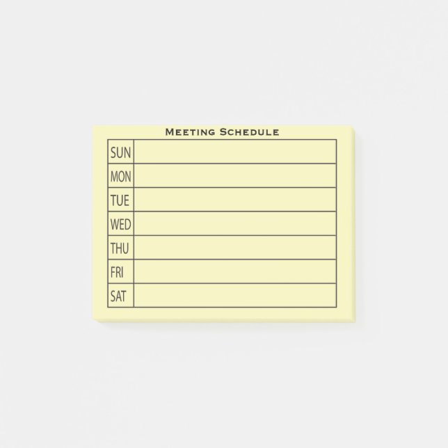 Daily Planner Organiser Post-it Notes (Front)