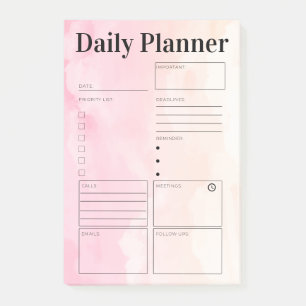 Daily Planner Organiser To Do List Chic Trendy Post-it Notes
