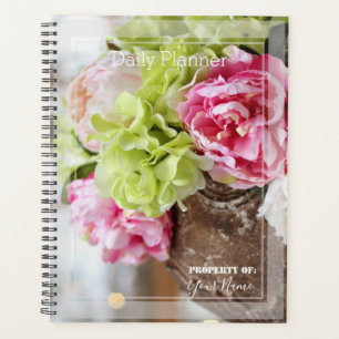 Daily Planner - Peony Flowers - HAMbWG