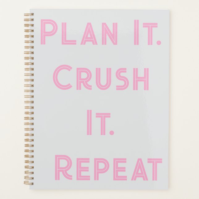 Daily Planner - Plan It Crush It Custom Design (Front)