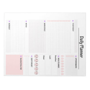 Daily Planner- Productivity Planner- Day Planner Notepad