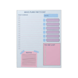 Daily Planner Schedule Notes and To Do Lists