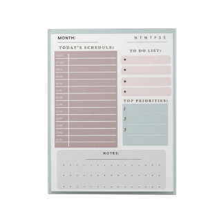 Daily Planner Schedule Notes and To Do Lists