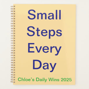 Daily Planner - Small Steps Daily Custom Book