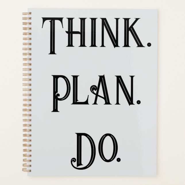 Daily Planner - Think Plan Do Custom Organizer (Front)