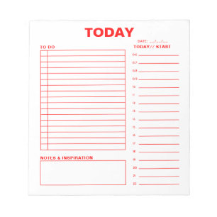 Daily Planner To Do List Minimalist Design Notepad