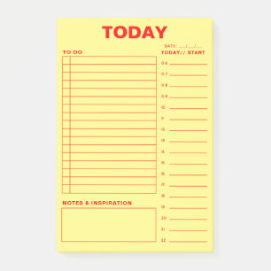 Daily Planner To Do List Minimalist Design Post-it Notes