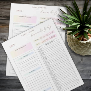 Daily Planner To Do List Minimalist Notepad