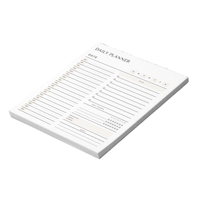 Daily Planner To Do List Notepad (Rotated)
