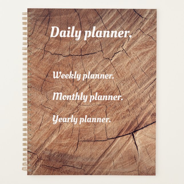 Daily planner Weekly planner Yearly planner. (Front)