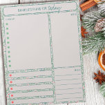Daily Planner Winter Greenery Note Meal To Do List<br><div class="desc">Personalised Daily Planner with winter greenery and berries in red and green. The planner has sections for your to do list,  notes,  meals and appointments or reminders. This tear away notepad is printed on each page to last you for 40 days - perfect for the winter and holiday season.</div>