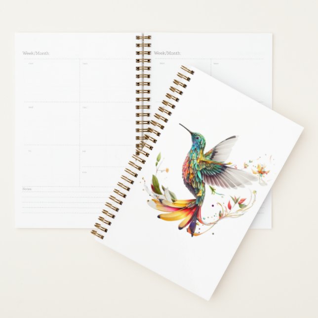 Daily Planner With Colorful Humminbird Cover (Display)