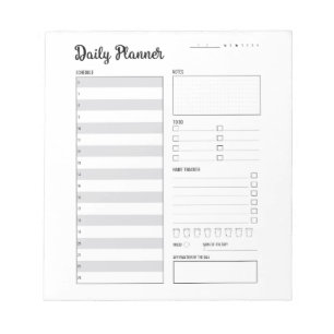 Daily Planner with Monday Start (Grey) 5.5x6" Notepad