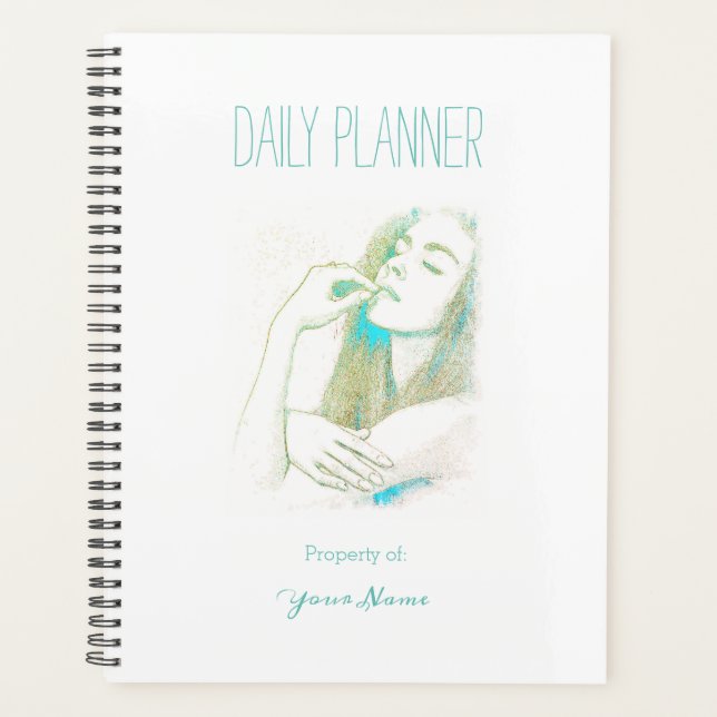 Daily Planner - Woman Aqua - HAMbWG (Front)