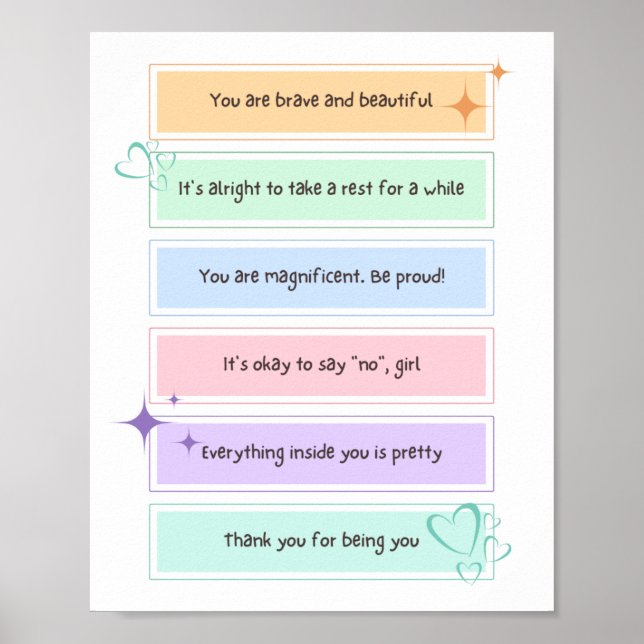 Daily Positive Affirmation Poster (Front)