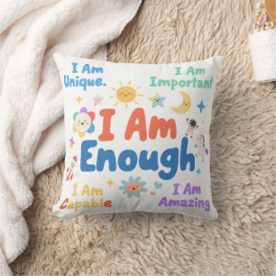 Daily Positive Identity Message for Little Kids Cushion
