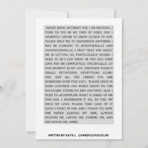 Daily Prayer of Surrender Invitation