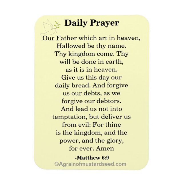 Daily Prayer Our Father KJV Magnet (Vertical)