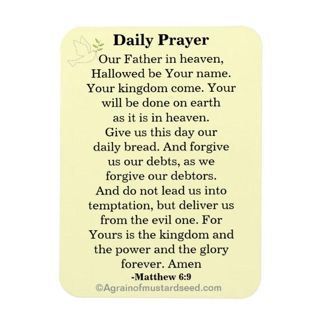 Daily Prayer Our Father NKJV Magnet (Vertical)