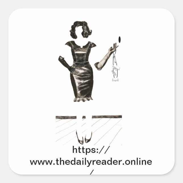 daily reader logo sticker (Front)