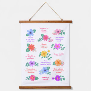 Daily Reminders Positive Motivational Quotes Hanging Tapestry