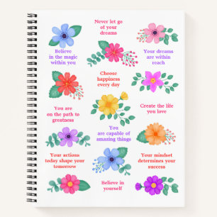 Daily Reminders Positive Motivational Quotes Notebook