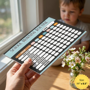 Daily Routine Checklist for Kids Morning & School Notepad