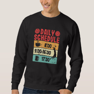 Daily Schedule Beach Volleyball Player Team Coach Sweatshirt