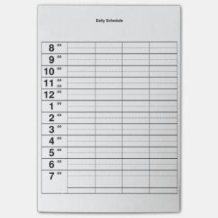 Daily Schedule Post-it Notes