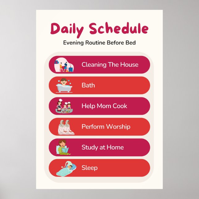 daily schedule poster (Front)