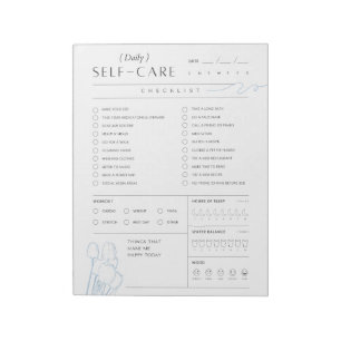 Daily Self-Care Checklist Notepad