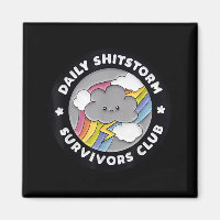 Daily Shitstorm Survivors Club Funny Rainbow Cloud