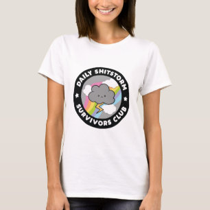 Daily Shitstorm Survivors Club Funny Storm Cloud T-Shirt