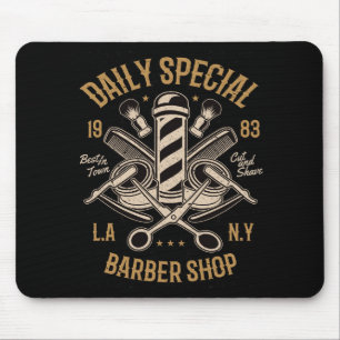 Daily Special Barber Shop LA NY Cut and Shave Mouse Mat